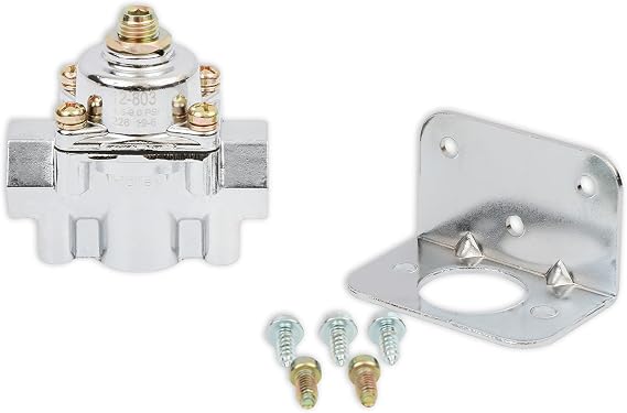 Holley 12-803 Chrome Carbureted Fuel Pressure Regulator
