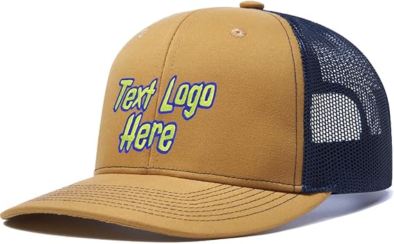Design Your Own Text Logo Custom Embroidered Hat for Men Trucker Hat Adjustable