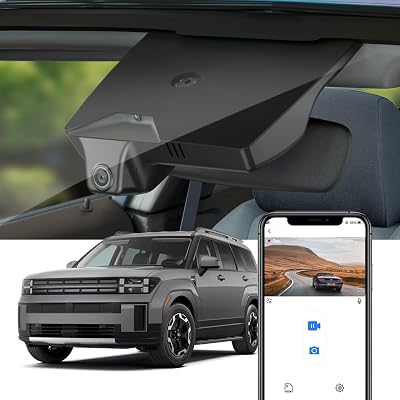 Fitcamx 4K Dash Cam Suitable for Hyundai Santa Fe 2024-2026 Part No#P6000, OEM Factory Look, UHD 2160P Video, Built-in WiFi & APP, Loop Recording, G-Sensor, Plug & Play, 64GB Card