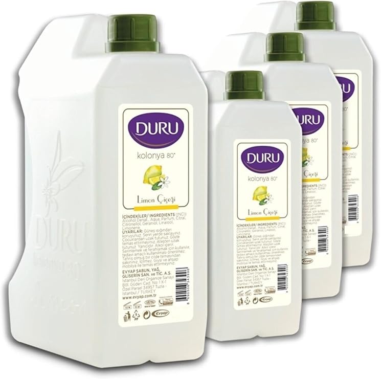 Duru Kolonya Limon Çiçeği 80 Derece, 900 ml x 4 Adet