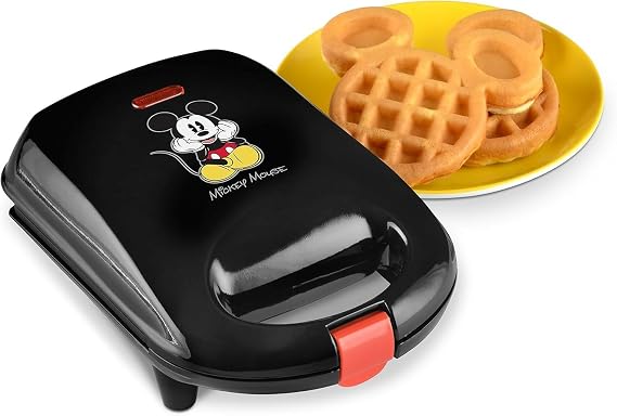 Disney Mickey Mouse Mini Waffle Maker by Select Brands, Nonstick