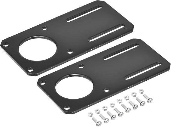 MECCANIXITY Motor Mounting Bracket Alloy Mount Plate Holder Black for NEMA 23 Stepper Motor with Screws 2 Set