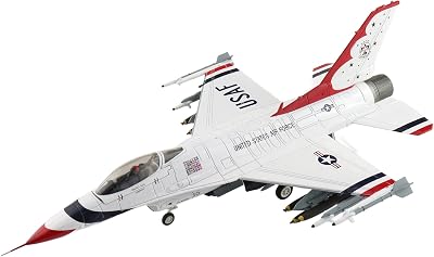 Hobby Master | 1:72 Scale Diecast Military Aircraft Replica | F-16C Thunderbirds Warbird No.10, USAF, 1988 | Model HA38044