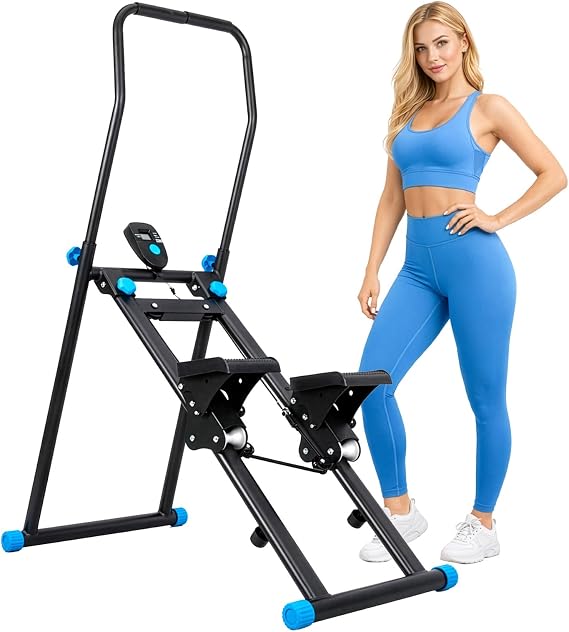 Trintion Stepper for Home - Foldable Vertical Climber & Stair Stepper Training Device Quiet Cardio Fitness Stepper Workout Full Body Workout Space Saving Exercise Bike up to 300 lbs