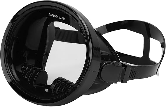 Snorkel Diving Mask, Oval Panoramic View HD Scuba Goggles, Tempered Glass Lens Swimming Snorkeling Goggles Mask Wide View Freediving Mask for Adults
