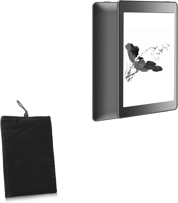BoxWave Case Compatible with Haoqing Meebook P78 (7.8 in) - Velvet Pouch, Soft Velour Fabric Bag Sleeve with Drawstring - Jet Black