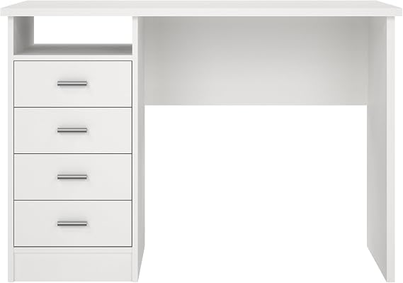 Tvilum Warner Desk with 4 Drawers, White
