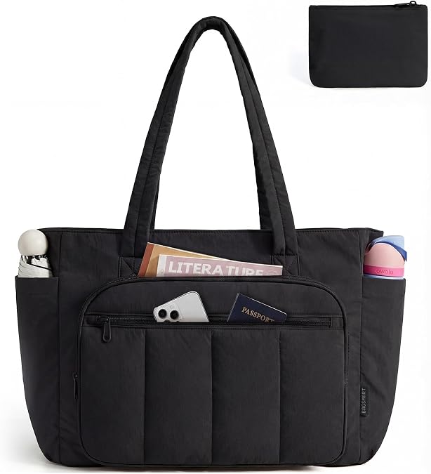 BAGSMART Tote Bag for Women, 2 Set Work Tote Bag with Zipper