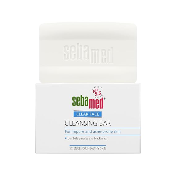 Sebamed Clear Face Teenage Cleansing Bar 100g - Effectively Reduces Pimples and Blackheads - For Impure and Acne Prone Skin