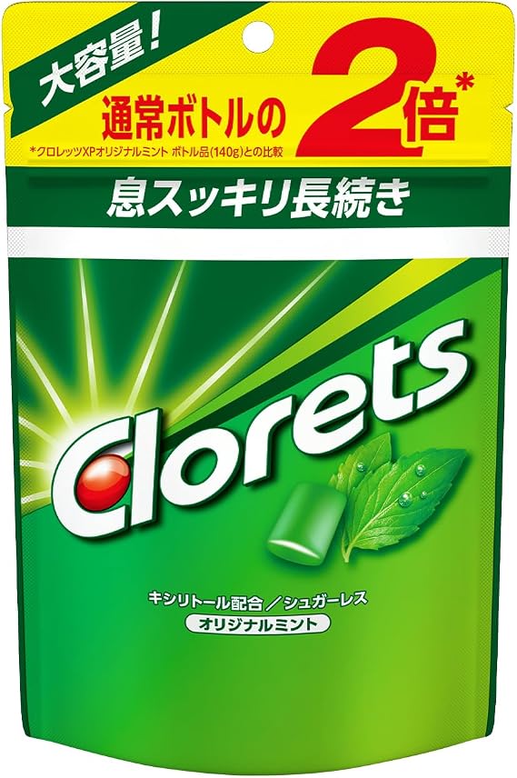 Clorets Original Mint Stand Pouch Gum Large Capacity 280g