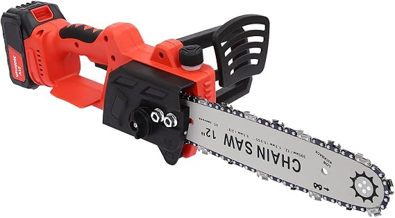 Mini Electric Chainsaw, 12" Portable Cordless Chainsaw, 21V Battery Powered Brushless Chain Saw, Electric Handheld ChainSaw Kit with Battery and Charger for Tree Felling, Pruning, Firewood