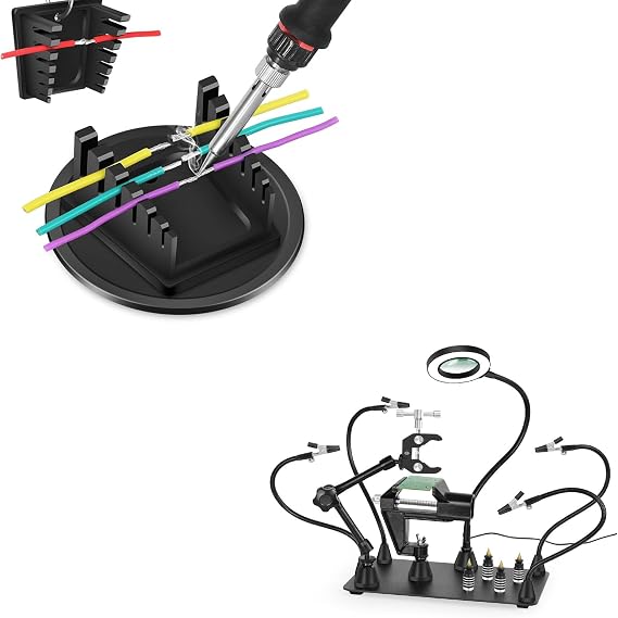 Magnetic Helping Hands Soldering Station with Soldering Wire Holder