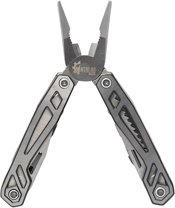 Mountain Lab Trailhead Multi-Tool, 15-in-1 Stainless Steel Multitool, Locking Lightweight, Easy Use Pliers, Nylon Carry Case for Gifts, Men, Outdoor Survival, Hiking, Camping