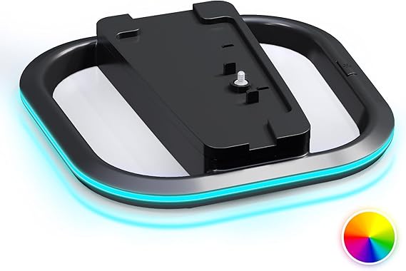 Vertical Stand for PlayStation 5, PS5 Pro & Slim Console, Black | Features 7-Color RGB Lights with Control Button, Non-Slip Base, Tool-Free Installation