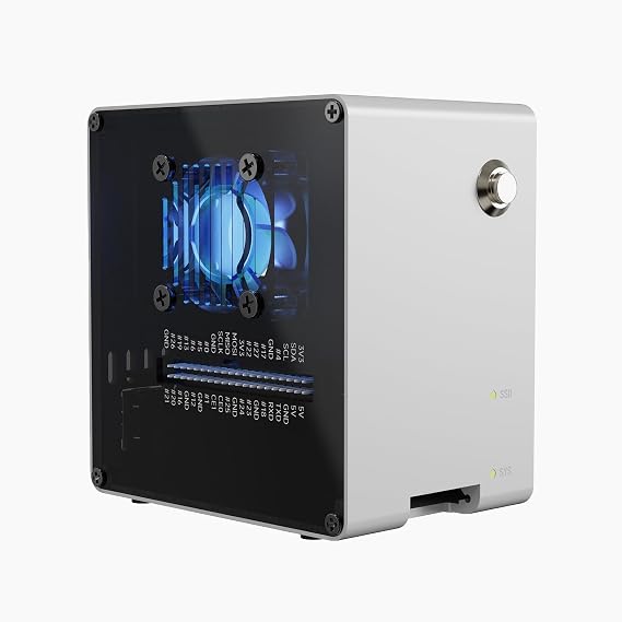 Pironman 5-Mini NVMe M.2 SSD PCIe 2.0/3.0 Mini PC Case for Raspberry Pi 5, Hailo-8L, AI Agent OpenClaw, PWM Active Cooler+RGB Fan, Safe Shutdown, RGB Effect (RPI5 Not Included)