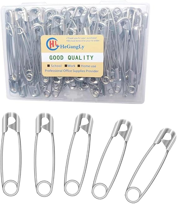 80Pcs Large Safety Pins, 2.2"(55mm) Stainless Steel Safety Pins