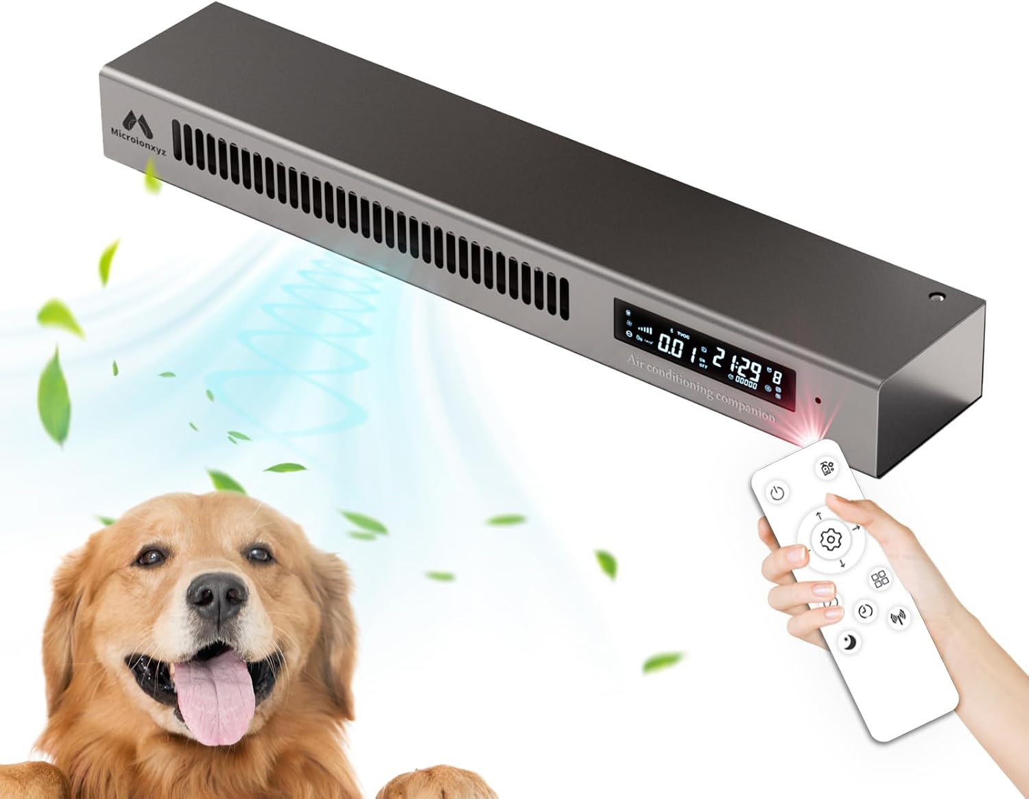 Ionic Air Purifier, Unique Metal Design, CADR 310m³h, 80㎡ Coverage, No Consumables, Energy-Efficient, Quiet Operation, Suitable for Home and Office