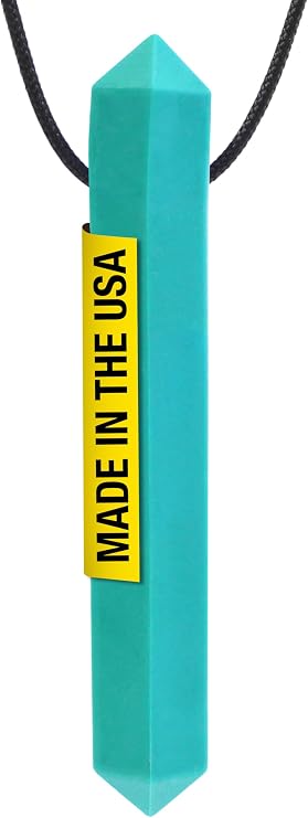 ARK Krypto-Bite Chew Necklace, XT, Firm, Teal | Chew for Sensory Kids and Adults, Oral Fidget for Autism, ADHD, SPD, Anxiety, Medical-Grade