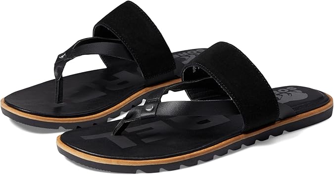 Sorel Ella II Easy Flip Flops for Women - Synthetic Upper with Round Toe Design, Slip-On Style, Chic and Comfortable