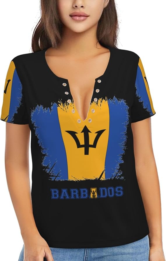 Women's V Neck T Shirt Deep Short Sleeve Loose Fit Tee Tops Short for Women Casual Summer