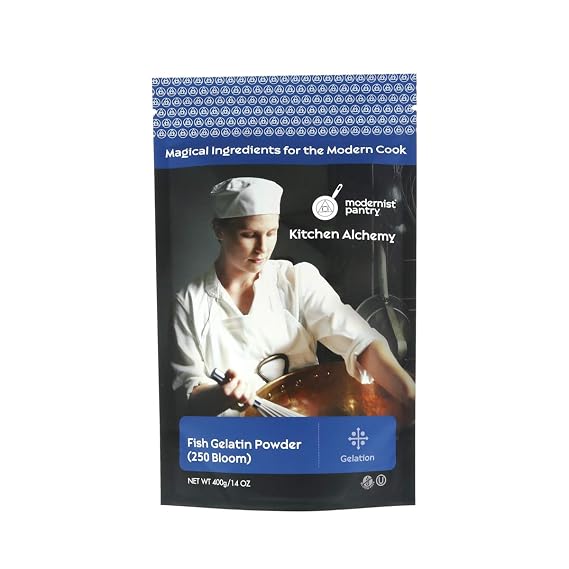 Pure Fish Gelatin Powder (250 Bloom) Gluten-Free OU Kosher Certified - 400g/14oz