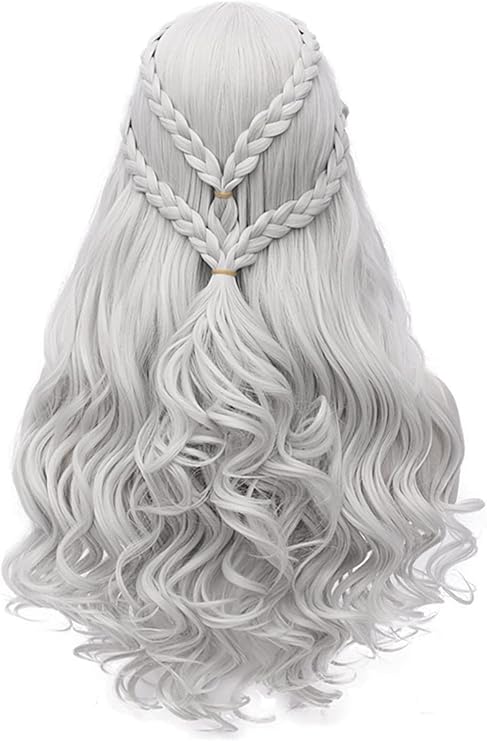 Daenerys Targaryen Wig for Game of Thrones Khaleesi Long Curly Wavy Hair Wigs BU121B