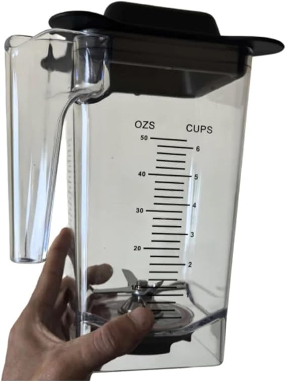 50OZS Blender Container Compatible For Davo 767A, Compatible For Omniblend V ATAI JTC TM-800A TM800AQ Replacement Cup Knife Lid