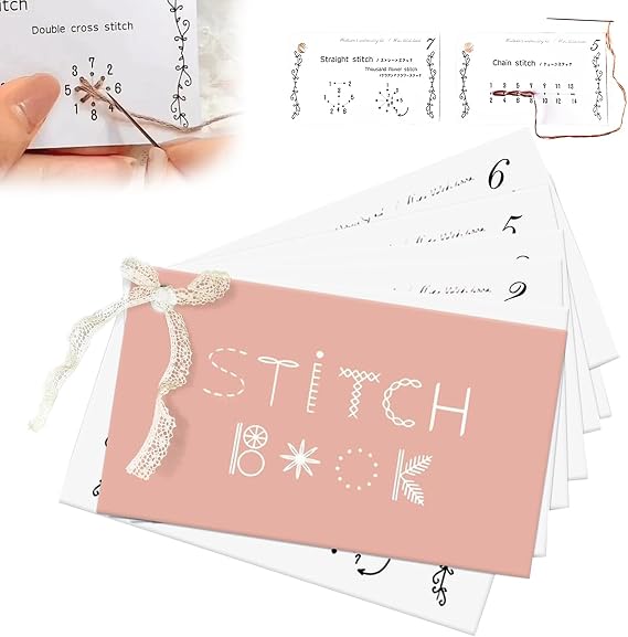 Creative Mini Sewing Book,Creative Mini Sewing Book Embroidery,DIY Creative Mini Sewing Card Set,Creative Mini Sewing Card Set,Elevate Your Sewing Skills, Learn a Variety of Sewing Techniques(1pcs)
