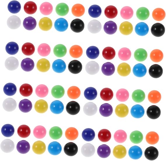 200pcs Plastic Balls Replacement Game Marbles for Chinese Checkers with 14mm Solid Colour Plastic Balls Suitable for Classroom Games and Strategy Activities Style