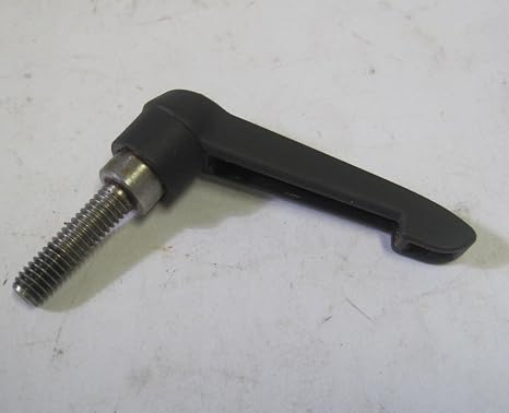 Kipp 06610-2081X30 Fiberglass Reinforced Plastic/Steel Adjustable Handle with M8 External Thread,#34;NovoGrip" Style, Steel Components, Metric, 30 mm Screw Length, Size 2, Anthracite Gray Color