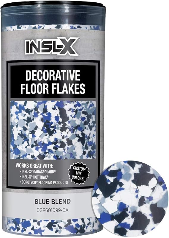 INSL-X PRODUCTS Egf601099-EA Combo Decorative Floor Flakes, Blue, 12 Oz