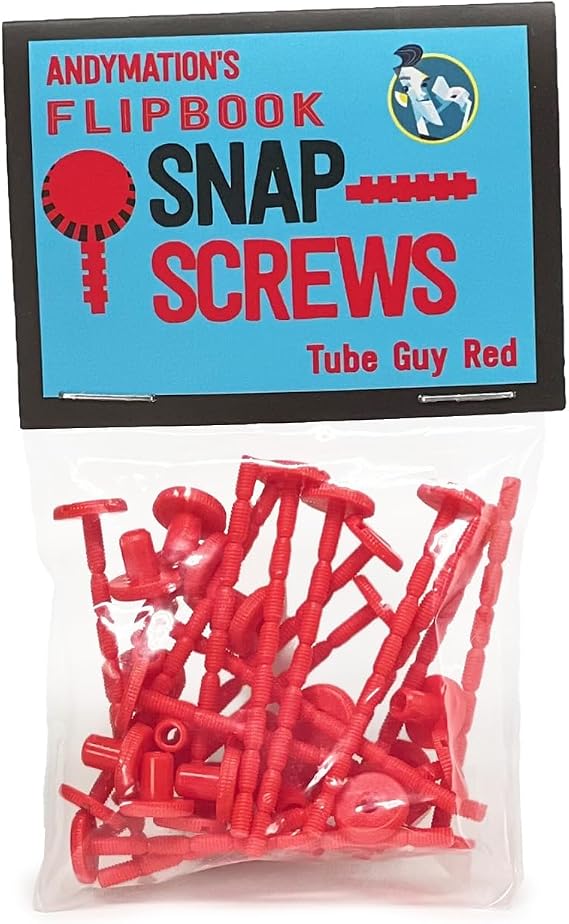 Andymation Snap Screws Red for Binding Animated flipbooks Together