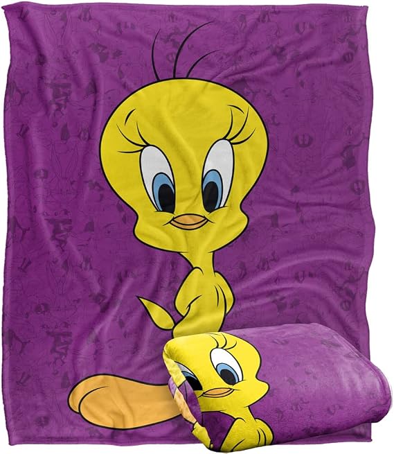 Looney Tunes, 50"x60", Tweety Bird Character Silky Touch Super Soft Throw