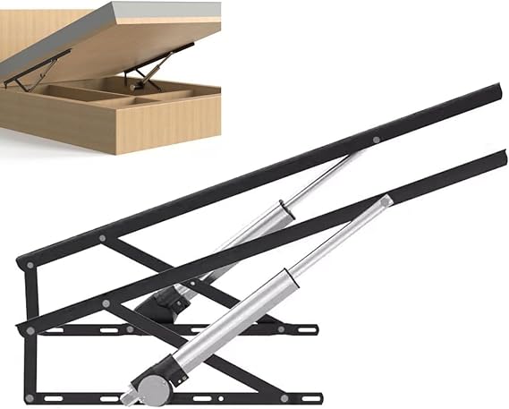 Electric Bed Lift Mechanism, 2 Steel Heavy Duty Bed Risers with Remote Control, Folding Bed Lifting Rod, Load Capacity 600kg, For Divan Base with Storage Box and Spring 110cm