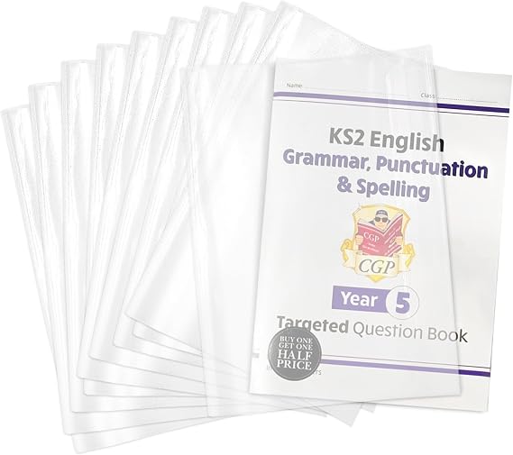 20 Pack Clear Plastic Book Covers, Waterproof Wipeable Protectors for School Exercise Books A4 Paperbacks, 15.16×10.47 Inches 140g