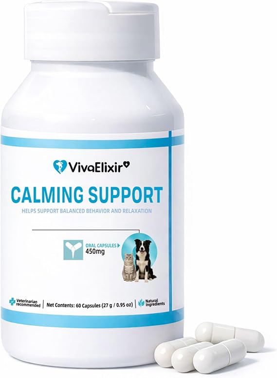 Calming Chews for Dogs & Cats Natural Anxiety Relief, Sleep Aid & Relaxing Treats Stress Relief for Barking Effective Formula & Hydrolyzed Casein Helps Support Calm & Relaxation