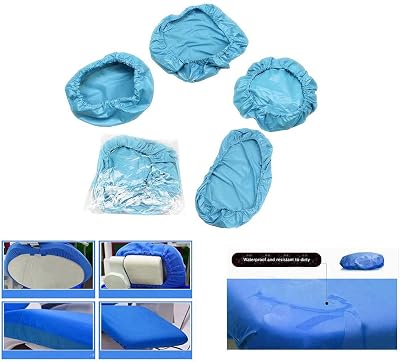 Protective Full Dental Chair CoverAdvanced Milk Silk  TPU  Composite Film Waterproof Material Blue