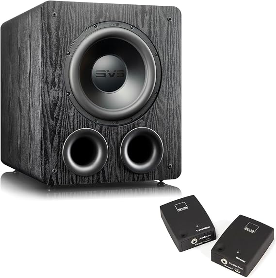 SVS PB-2000 Pro 12 Inch Ported Subwoofer with SoundPath Wireless Audio Adapter (Premium Black Ash)