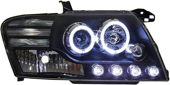 Compatible For Mitsubishi Pajero V73 V77 Headlight Assembly Modified Angel Eye Lens Xenon Headlight Assembly