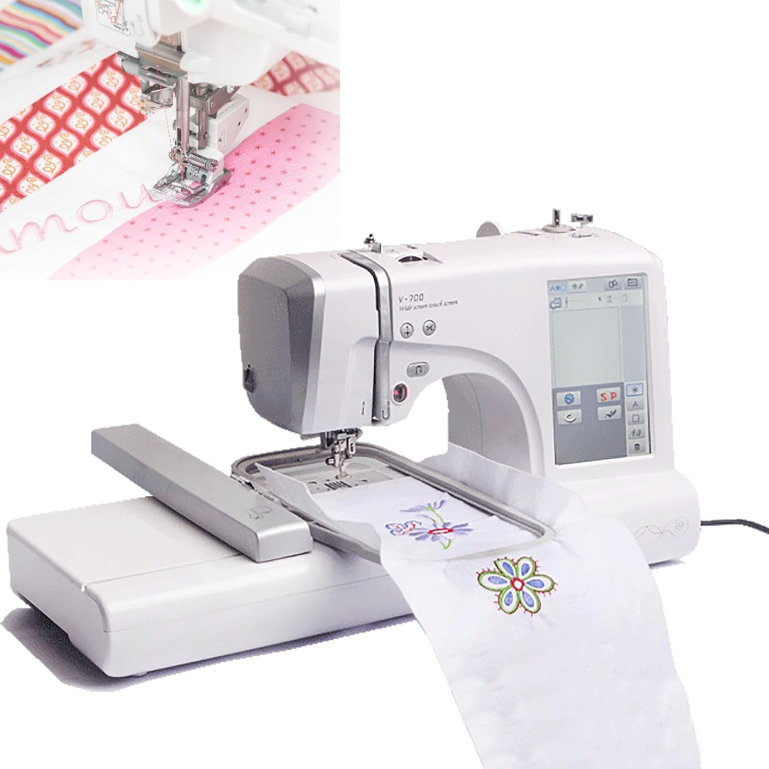 Computerized Embroidery and Sewing Machine with 158 Built-in Designs, 9.2" Embroidery Area, and LCD Touch Screen for Beginners