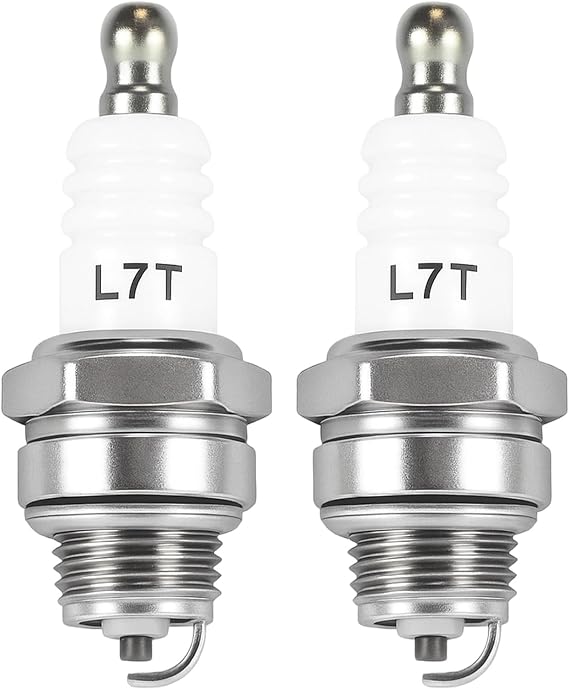 2 Pcs Spark Plug Replacement for NGK BPMR7A L7T Champion CJ8 RCJ6Y RCJ7Y, Solid Terminal Replacement Fits for Stihl & Husqvarna Lawnmower Chainsaw Engine Trimmer Blower Multiple Cross Reference Models