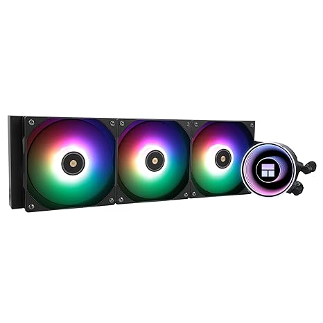TR-Frozen Notte 360 BLACK ARGB V2 Water CPU Cooler, 3 PWM Fans with 2000RPM Speed, Intel LGA 1700/1851/1150/1151/1200/2011,Suitable for AM4/AM5,Computer CPU Liquid Heat Sink