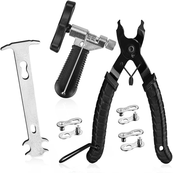 Bike Chain Repair Tool kit - Bicycle Chain Breaker Tool, Master Link Pliers, Chain Wear Checker for 7-11 and Single Speed Chains