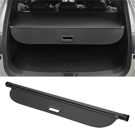 Car Trunk Retractable Cargo Cover, for Subaru Crosstrek 2024 Rear Parcel Shelf Luggage Security Shield Shade Canvas Black Carbon Fiber Trunk Storage Bracket