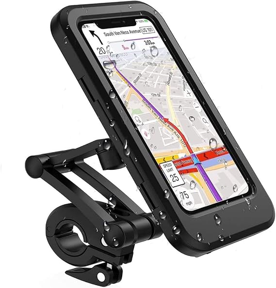 Motosiklet Bisiklet Su Geçirmez 360° Ayarlanabilir Telefon Tutucu Navigasyon Stand