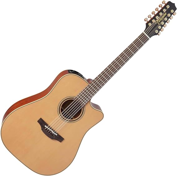 Takamine Pro Series 3 P3DC-12 Dreadnought Body 12-String Acoustic Electric Guitar with Case, Natural