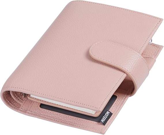 Moterm Pocket Versa - Pocket Size Binder Planner and Wallet Combo (Pebble-Dusty Rose, 19mm Ring)