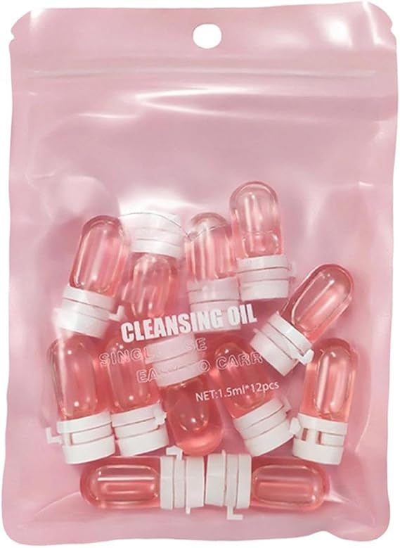 Cleansing Remover - Mini Waterproof Gentle Oil Capsules, Portable Facial Cleanser Travel Packets, Friendly Makeup Melter | Daily Life Outdoor Dating Business Trip Girlfriend Wife Sister Gift