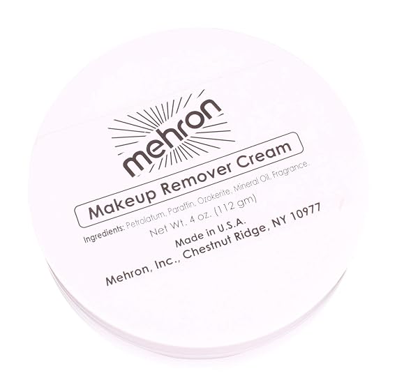 Mehron Makeup Remover Cream, Cleansing Balm | Special FX & Body Paint Balm Remover for Theater, Halloween, Cosplay, More. Cruelty Free, Vegan, Made in the USA.