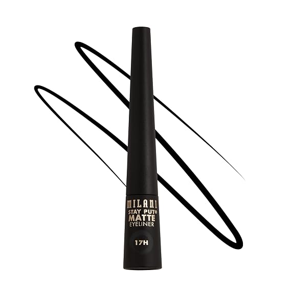 Milani Stay Put Matte Liquid Eyeliner Long Lasting 17hr- Black Matte